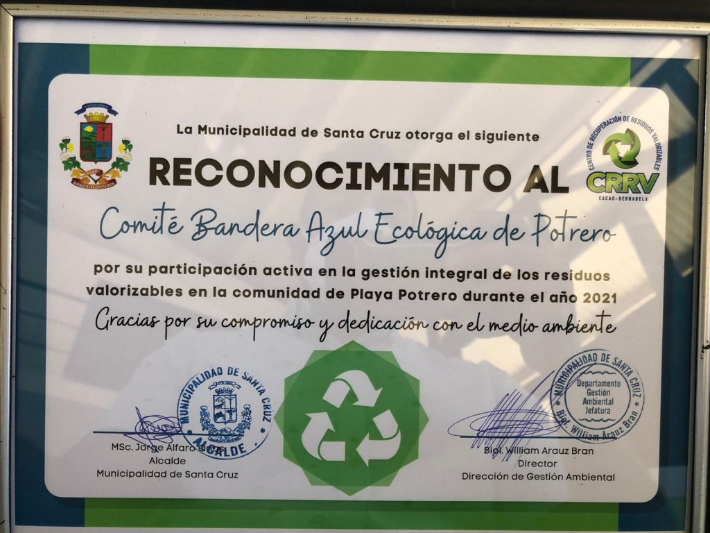 Reconocimiento Municipalidad de Santa Cruz